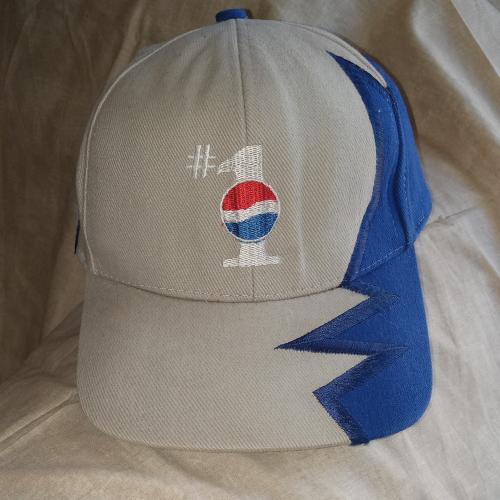 Vtg Pepsi Logo Cap with Blue and Gray Design